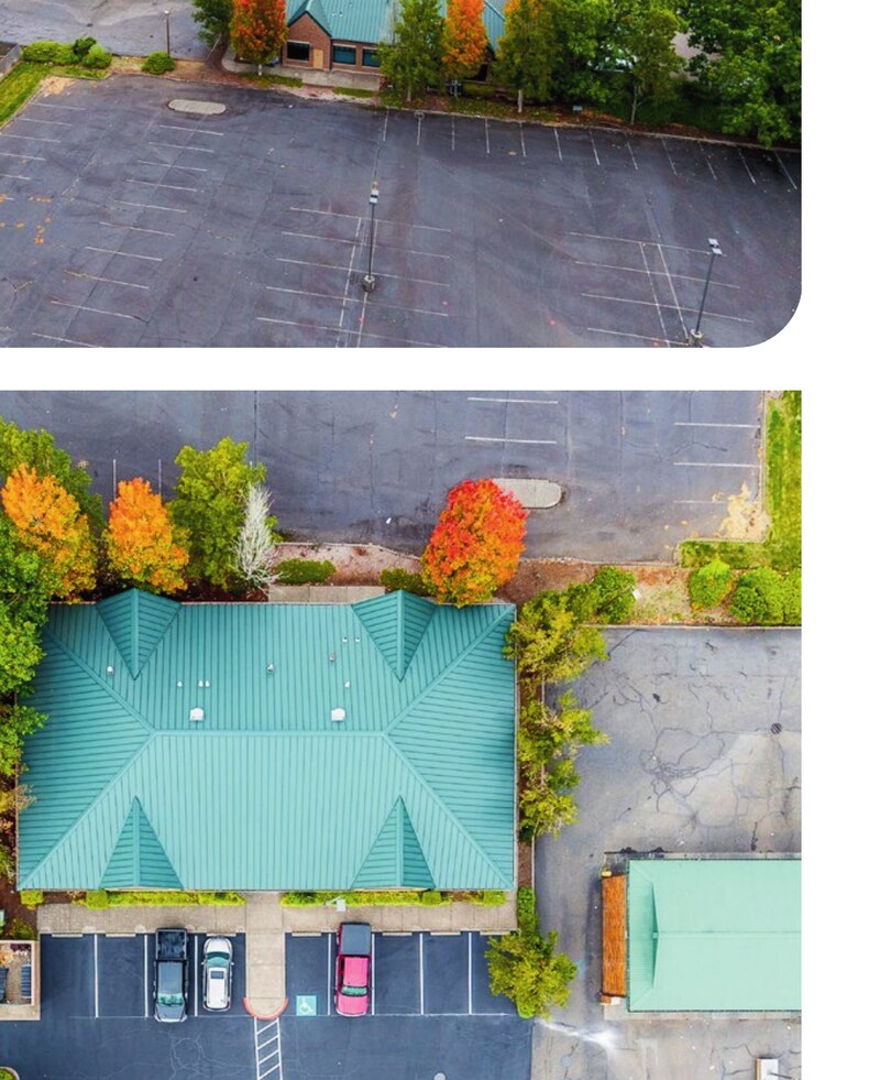 Top-down aerial view of the new ICCC building